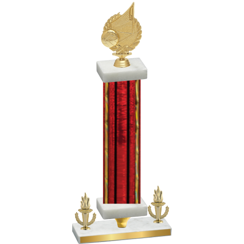 Premium Single Red Glacier Victory Volleyball Trophy