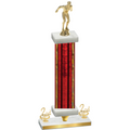 Premium Single Red Glacier Second Place Swimming Trophy