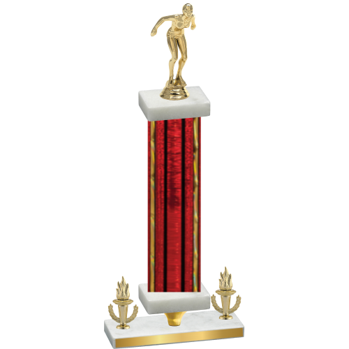 Premium Single Red Glacier Victory Tennis Trophy