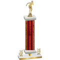 Premium Single Red Glacier Year Tennis Trophy
