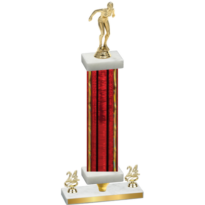 Premium Single Red Glacier Year Tennis Trophy