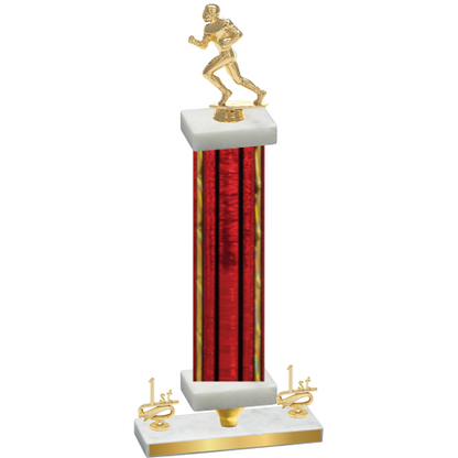 Premium Single Red Glacier First Place Football Trophy