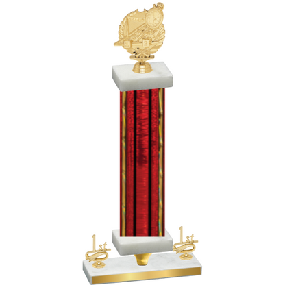 Premium Single Red Glacier First Place Swimming Trophy