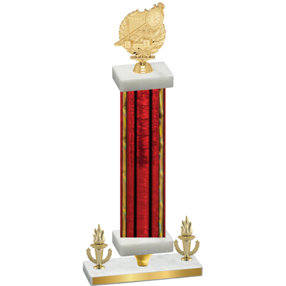 Premium Single Red Glacier Victory Swimming Trophy