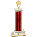 Premium Single Red Glacier First Place Insert Trophy