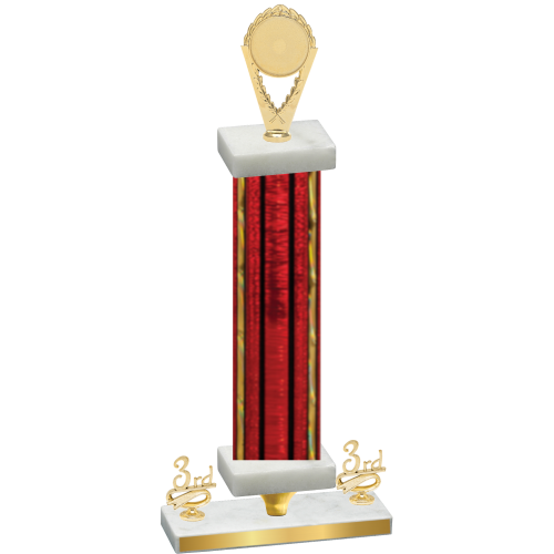 Premium Single Red Glacier Third Place Insert Trophy