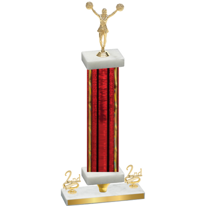 Premium Single Red Glacier Second Place Cheerleading Trophy