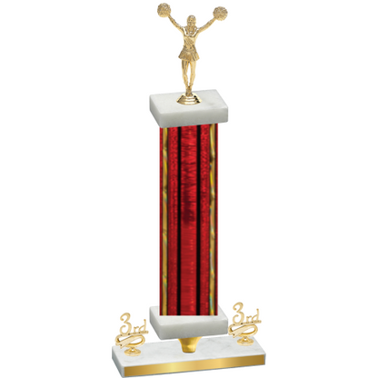 Premium Single Red Glacier Third Place Cheerleading Trophy