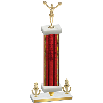 Premium Single Red Glacier Victory Cheerleading Trophy