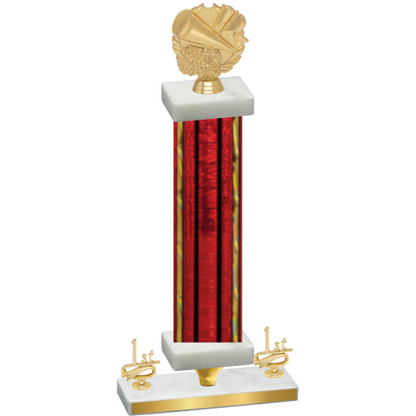 Premium Single Red Glacier First Place Cheerleading Trophy