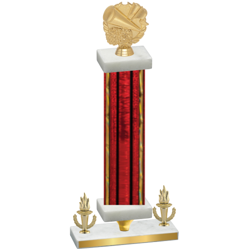 Premium Single Red Glacier Victory Cheerleading Trophy