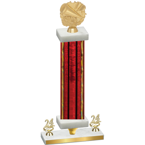 Premium Single Red Glacier Year Cheerleading Trophy