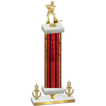 Premium Single Red Glacier Victory Hockey Trophy