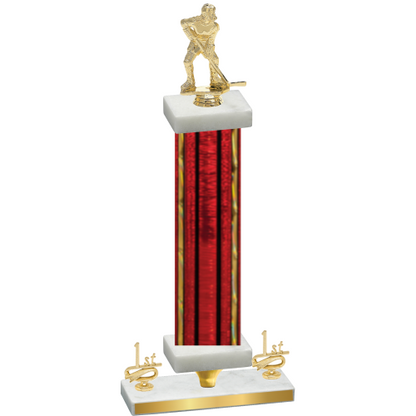 Premium Single Red Glacier First Place Hockey Trophy