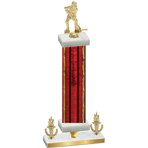 Premium Single Red Glacier Victory Hockey Trophy