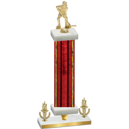 Premium Single Red Glacier Victory Hockey Trophy