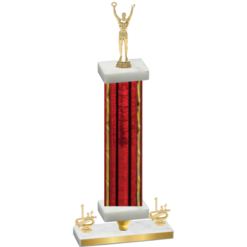 Premium Single Red Glacier First Place Victory Trophy