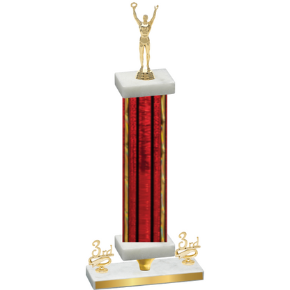 Premium Single Red Glacier Third Place Victory Trophy