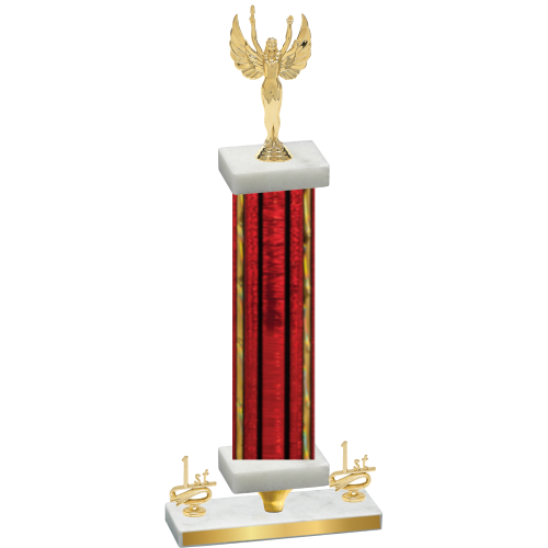 Premium Single Red Glacier First Place Victory Trophy