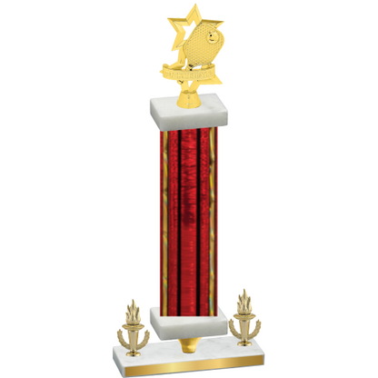 Premium Single Red Glacier Victory Pickleball Trophy