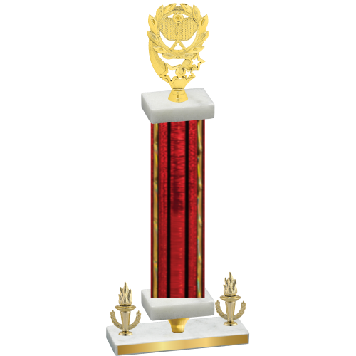 Premium Single Red Glacier Victory Pickleball Trophy