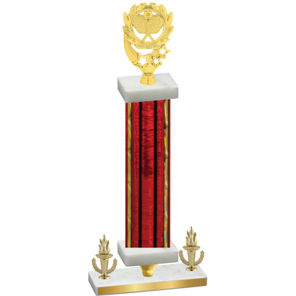 Premium Single Red Glacier Victory Pickleball Trophy