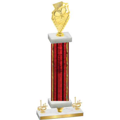 Premium Single Red Glacier First Place Pickleball Trophy