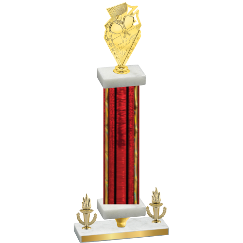 Premium Single Red Glacier Victory Pickleball Trophy