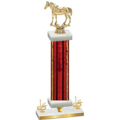 Premium Single Red Glacier First Place Horses Trophy