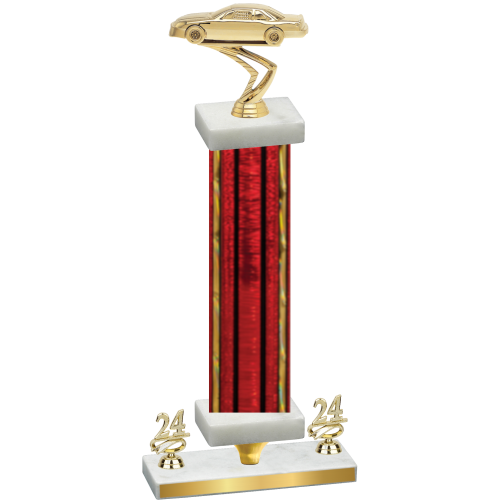 Premium Single Red Glacier Year Cars Trophy