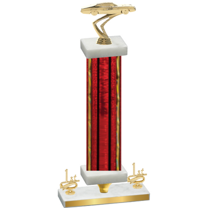 Premium Single Red Glacier First Place Cars Trophy