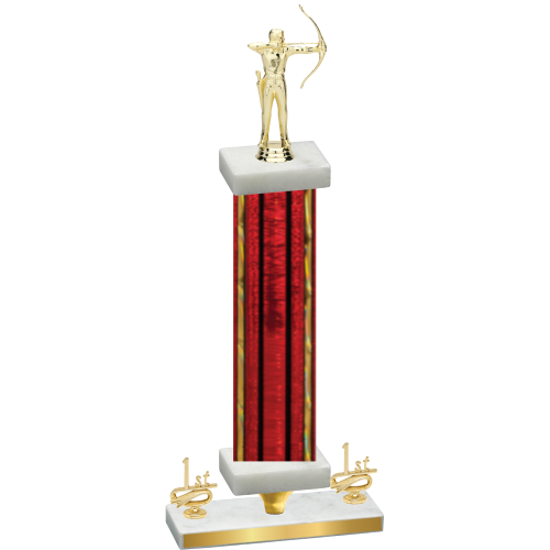 Premium Single Red Glacier First Place Archery Trophy