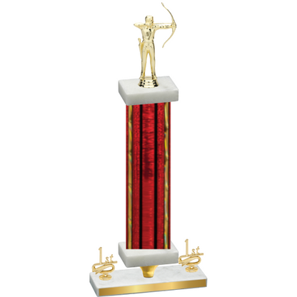 Premium Single Red Glacier First Place Archery Trophy