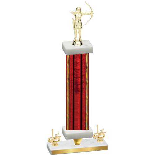 Premium Single Red Glacier First Place Archery Trophy