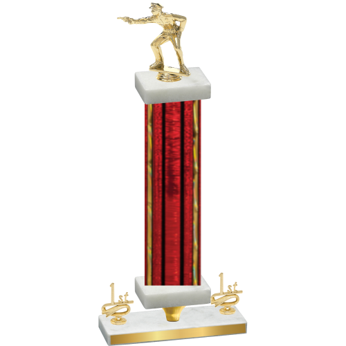 Premium Single Red Glacier First Place Shooter Trophy