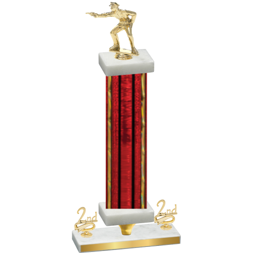 Premium Single Red Glacier Second Place Shooter Trophy