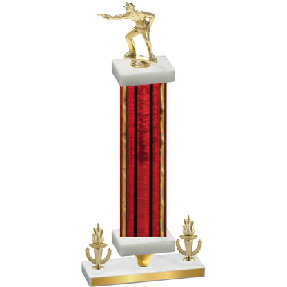 Premium Single Red Glacier Victory Shooter Trophy