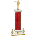 Premium Single Red Glacier Victory Shooter Trophy