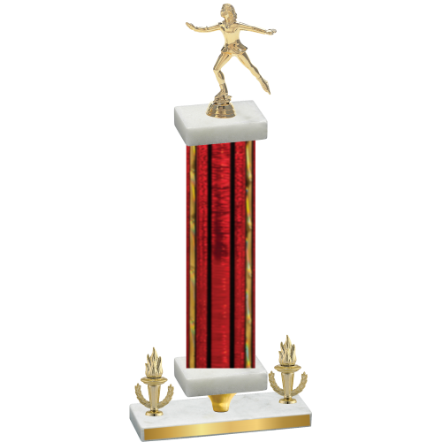 Premium Single Red Glacier Victory Skater Trophy