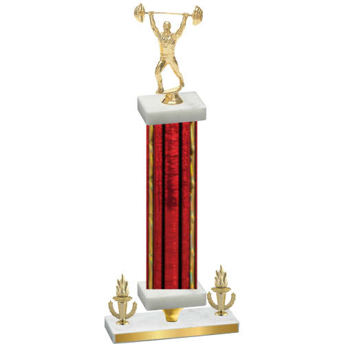 Premium Single Red Glacier Victory Weights Trophy