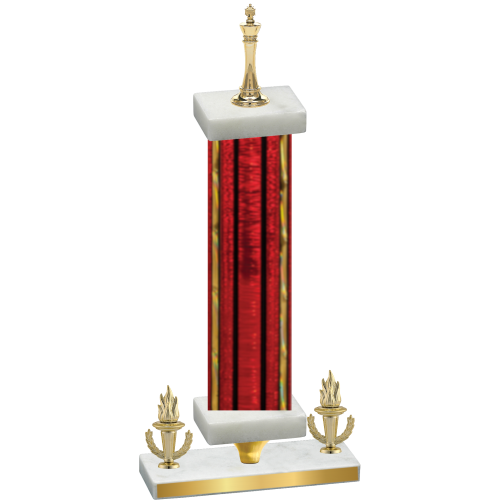 Premium Single Red Glacier Victory Chess Trophy