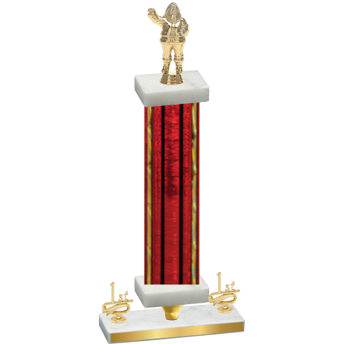 Premium Single Red Glacier First Place Holiday Trophy