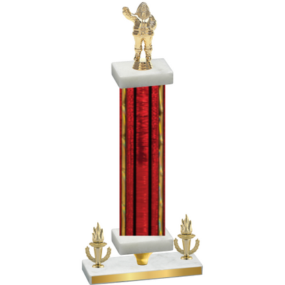 Premium Single Red Glacier Victory Holiday Trophy