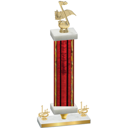 Premium Single Red Glacier First Place Music Trophy