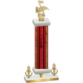 Premium Single Red Glacier Victory Music Trophy