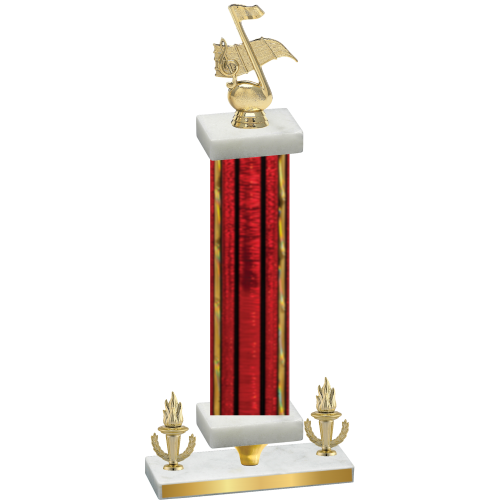 Premium Single Red Glacier Victory Music Trophy