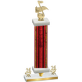Premium Single Red Glacier Year Music Trophy