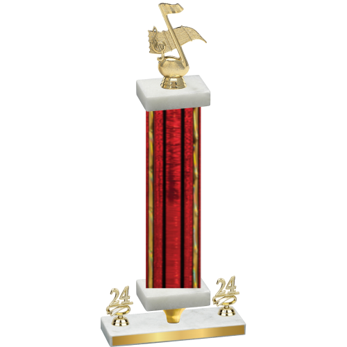 Premium Single Red Glacier Year Music Trophy