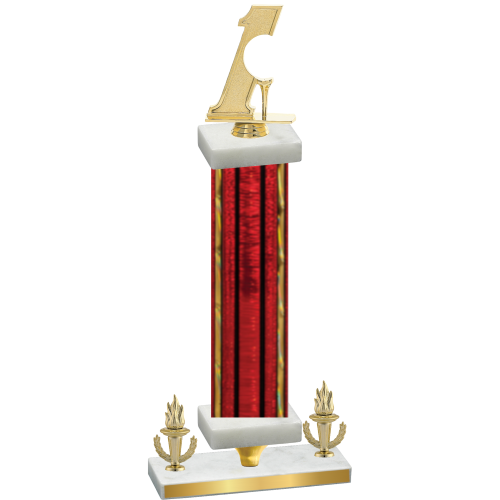 Premium Single Red Glacier Victory Golf Trophy