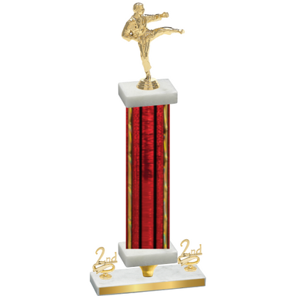 Premium Single Red Glacier Second Place Karate Trophy